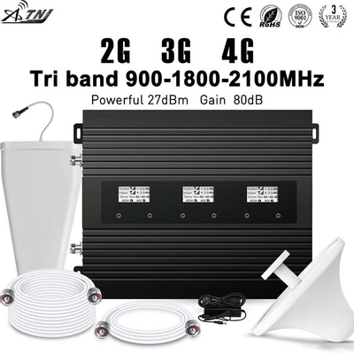 주문 2G 3G 4G 80dB 게인 멀티 밴드 중계기 900MHz 1800MHz 2100MHz 온라인 제품