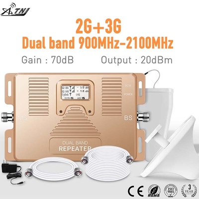 70dB 게인 2G 3G 이중 대역 신호 증폭기 휴대폰 증폭기