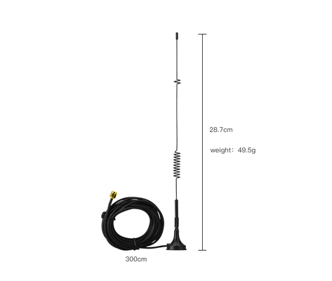 800MHz 2700MHz 신호 증폭기 안테나 외부 스프링 RG174 케이블